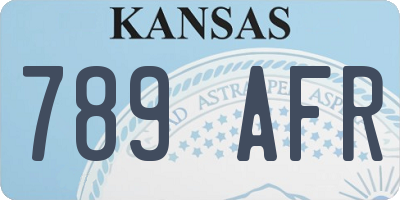 KS license plate 789AFR