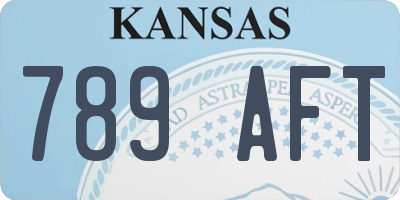 KS license plate 789AFT