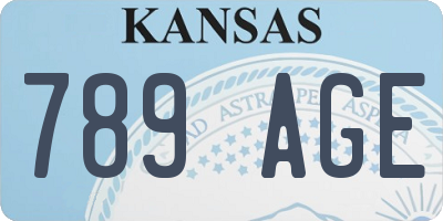 KS license plate 789AGE