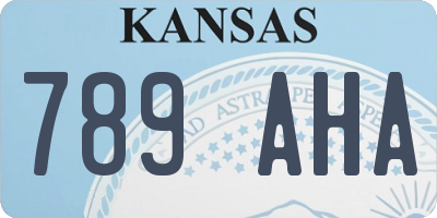 KS license plate 789AHA