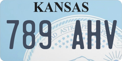 KS license plate 789AHV