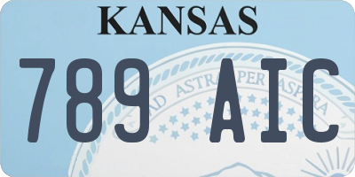 KS license plate 789AIC