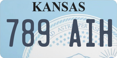 KS license plate 789AIH