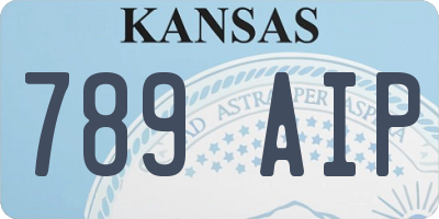 KS license plate 789AIP