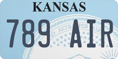 KS license plate 789AIR