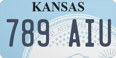 KS license plate 789AIU