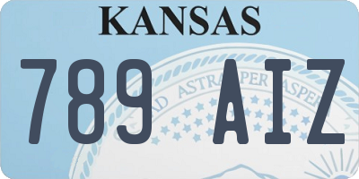 KS license plate 789AIZ