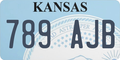 KS license plate 789AJB