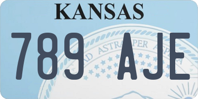 KS license plate 789AJE