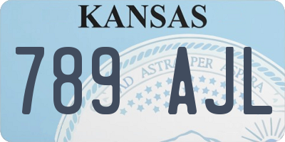 KS license plate 789AJL