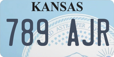 KS license plate 789AJR