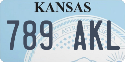 KS license plate 789AKL