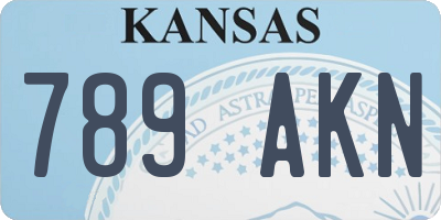 KS license plate 789AKN