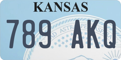 KS license plate 789AKQ