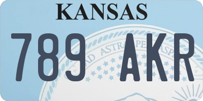 KS license plate 789AKR