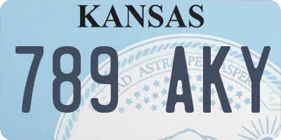 KS license plate 789AKY