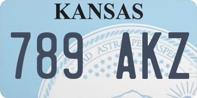 KS license plate 789AKZ