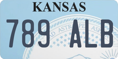 KS license plate 789ALB