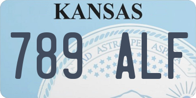KS license plate 789ALF