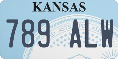 KS license plate 789ALW