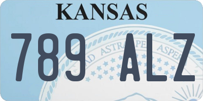 KS license plate 789ALZ