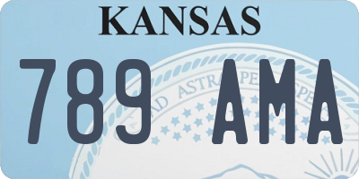 KS license plate 789AMA