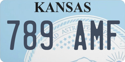 KS license plate 789AMF