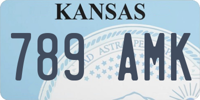 KS license plate 789AMK
