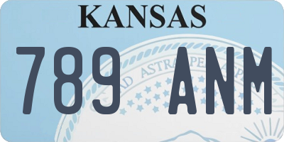 KS license plate 789ANM