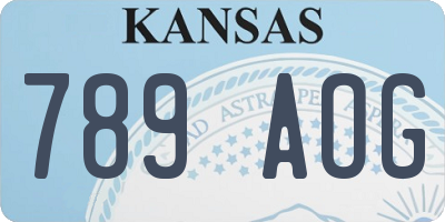 KS license plate 789AOG