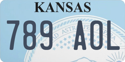 KS license plate 789AOL