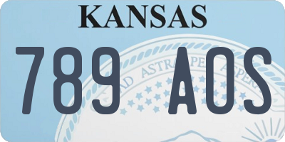 KS license plate 789AOS