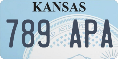 KS license plate 789APA