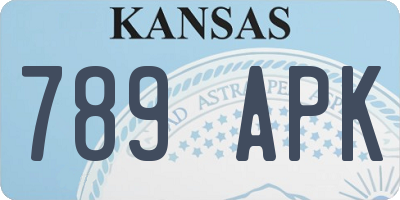 KS license plate 789APK