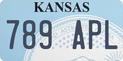 KS license plate 789APL