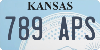 KS license plate 789APS