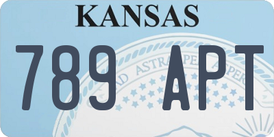 KS license plate 789APT