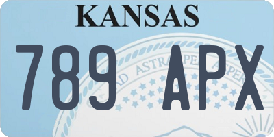 KS license plate 789APX