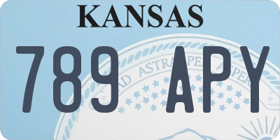 KS license plate 789APY