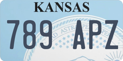KS license plate 789APZ