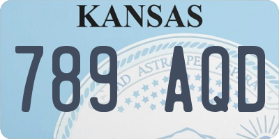 KS license plate 789AQD