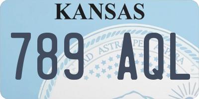 KS license plate 789AQL