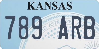 KS license plate 789ARB