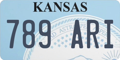 KS license plate 789ARI