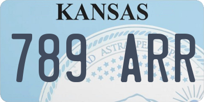 KS license plate 789ARR