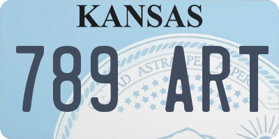 KS license plate 789ART