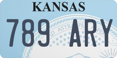 KS license plate 789ARY