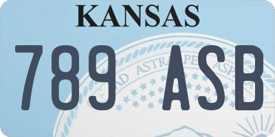KS license plate 789ASB