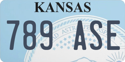 KS license plate 789ASE