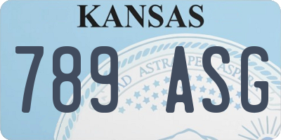 KS license plate 789ASG